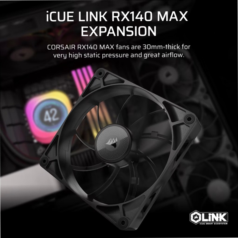 Ventole PWM iCUE LINK RX140 MAX
