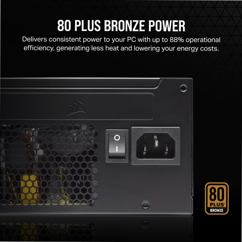 Alimentatore ATX CX Series™ CX550 – Certificazione 80 PLUS Bronze 550w Non modulare