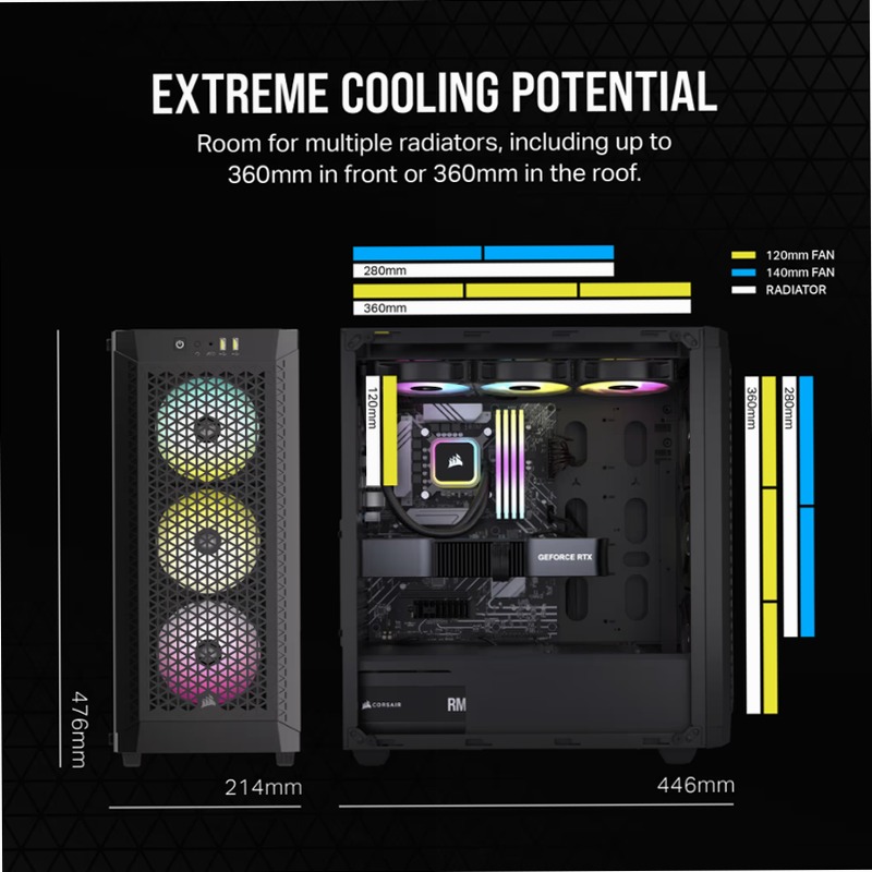 Case Mid-Tower 480T RGB Airflow