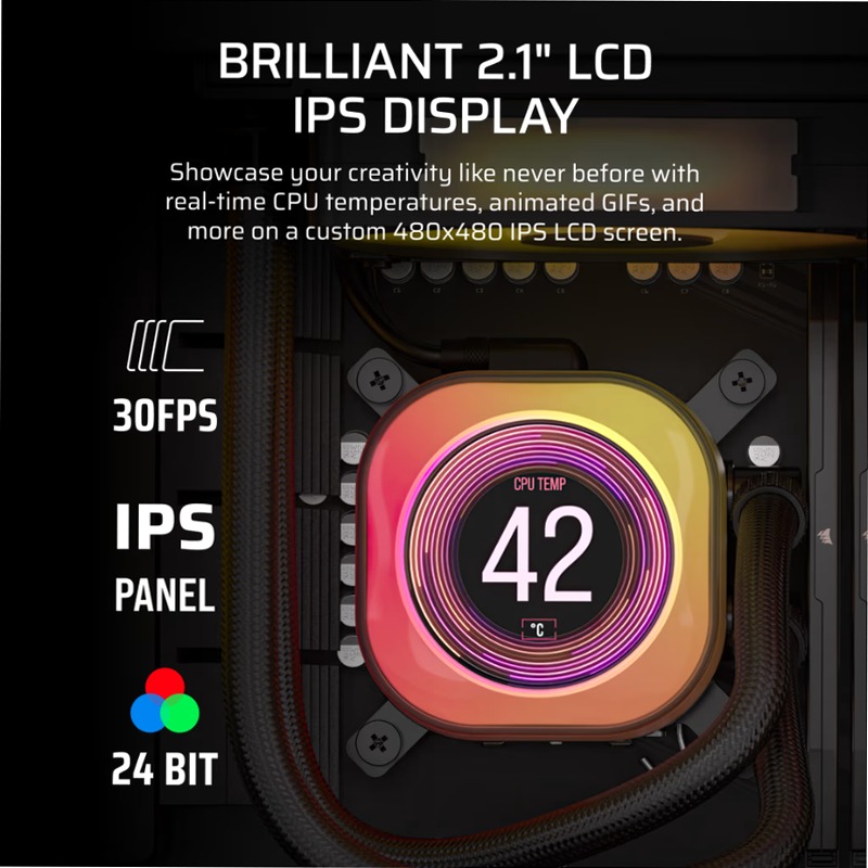 Dissipatore a Liquido iCUE LINK TITAN 240 RX LCD 2