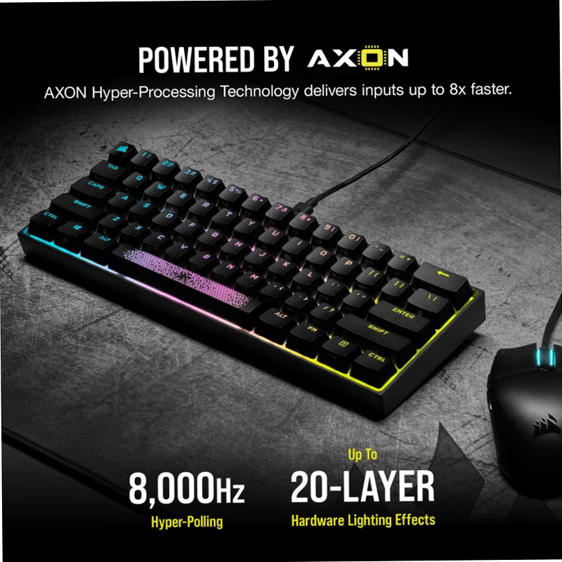 Tastiera Gaming K65 RGB MINI - Cherry MX Red Meccanica