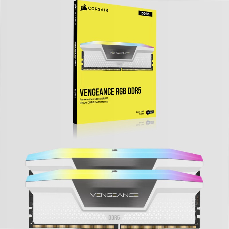 VENGEANCE® RGB 64GB (2x32GB) DDR5 DRAM Up To 6000MT/s CL30