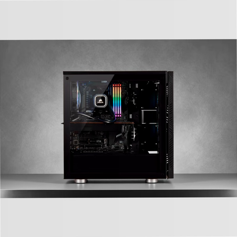 Case gaming mid-tower in vetro temprato 275R Airflow — nero
