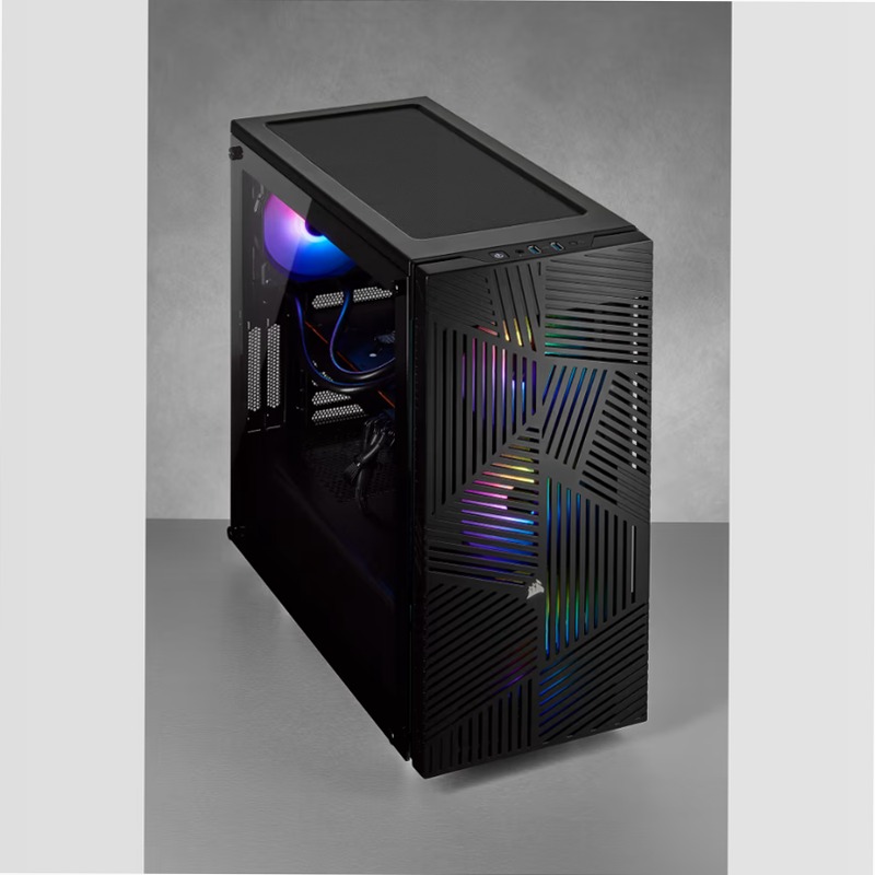 Case gaming mid-tower in vetro temprato 275R Airflow — nero