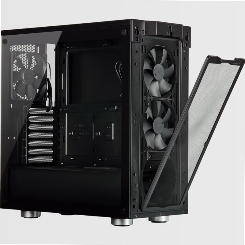 Case gaming mid-tower in vetro temprato 275R Airflow — nero