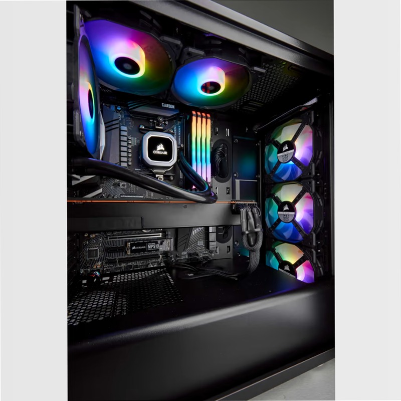 Case gaming mid-tower in vetro temprato 275R Airflow — nero