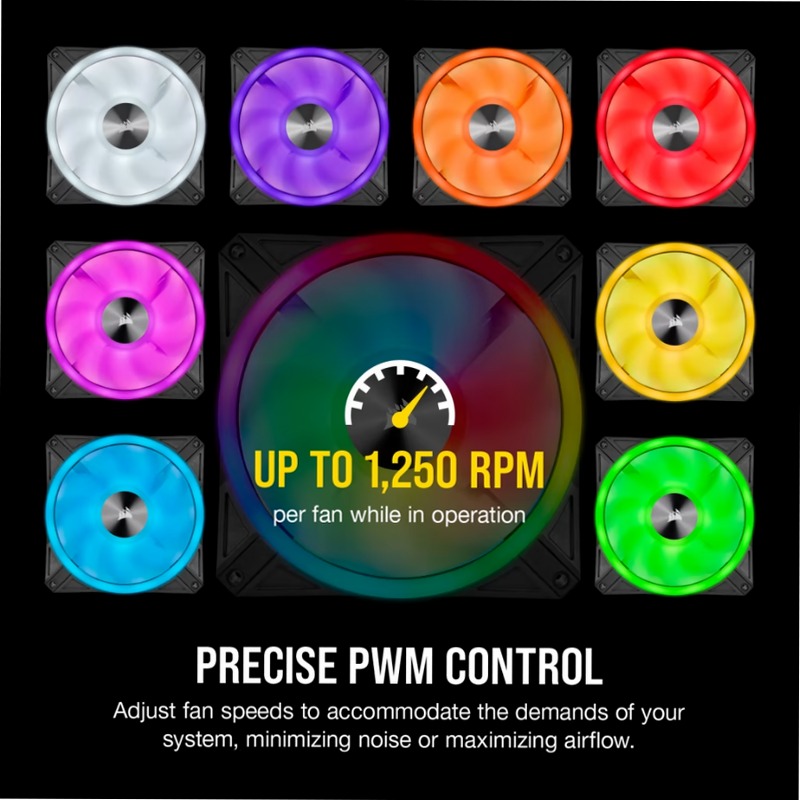 Ventola PWM iCUE QL140 RGB da 140 mm 140mm