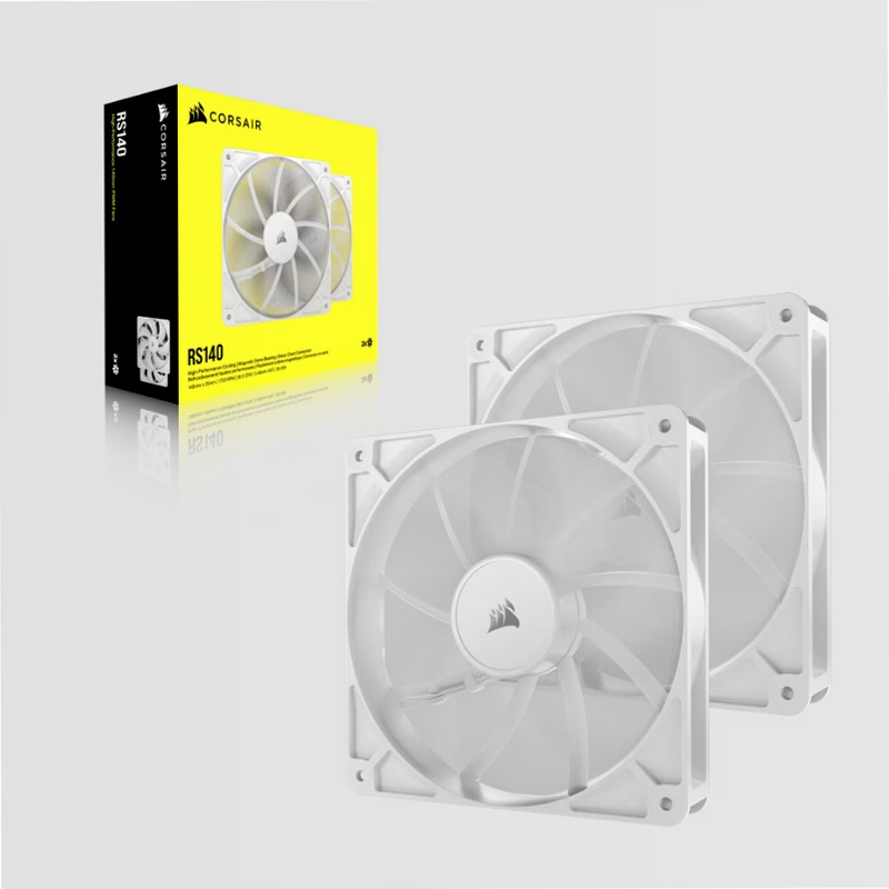 Ventole RS140 PWM da 140 mm - Confezione da due - Bianco 140mm