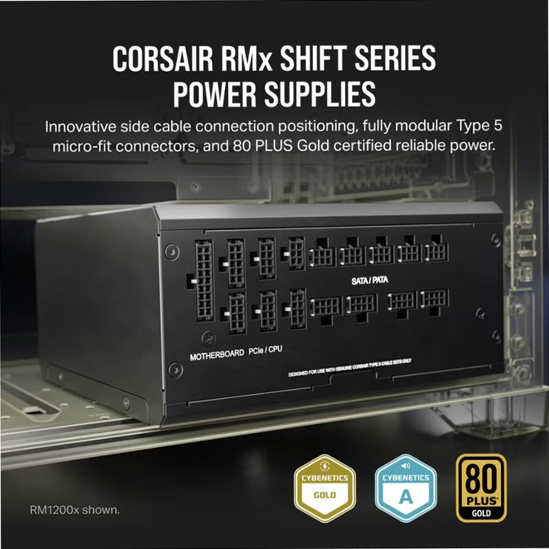 Alimentatore ATX RM1000x SHIFT interamente modulare 80 PLUS Gold