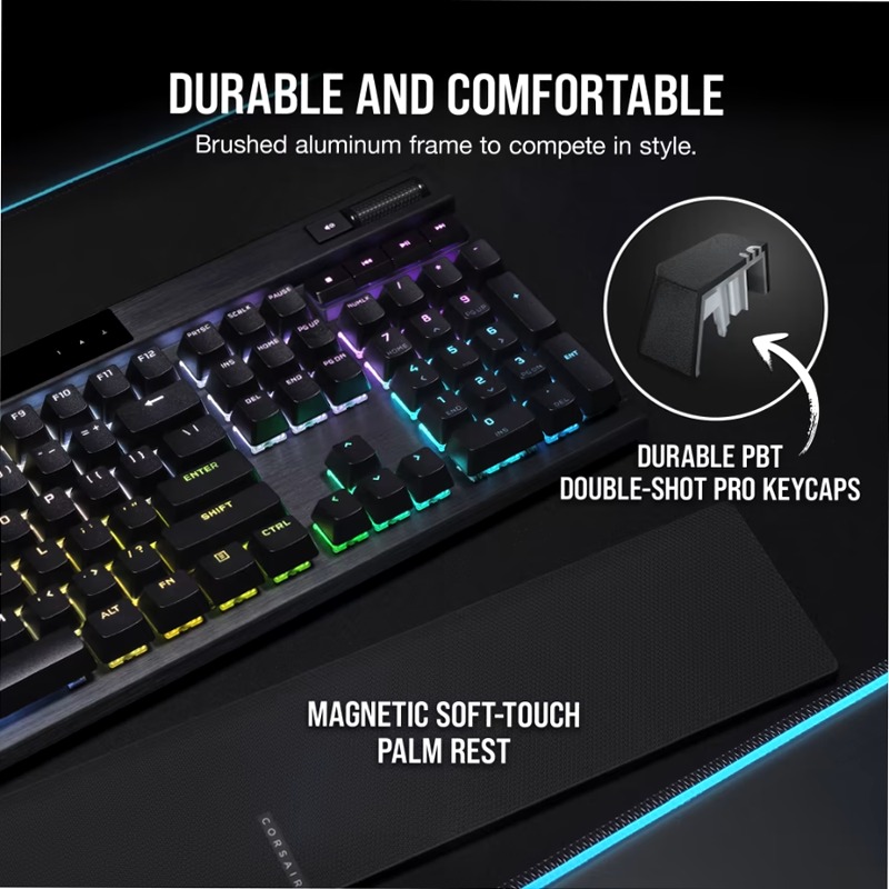Tastiera Gaming K70 RGB PRO - Cherry MX Red Alluminio Meccanica