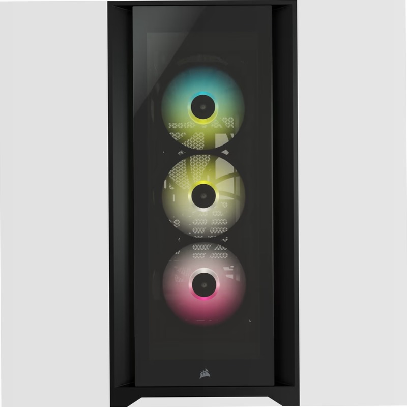 Smart case PC ATX mid-tower in vetro temperato iCUE 5000X RGB, nero