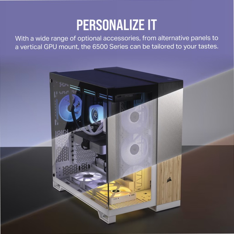Case PC Mid-Tower a Doppia Camera 6500D AIRFLOW - Nero