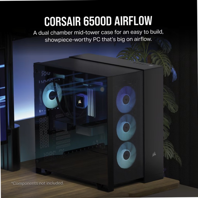 Case PC Mid-Tower a Doppia Camera 6500D AIRFLOW - Nero