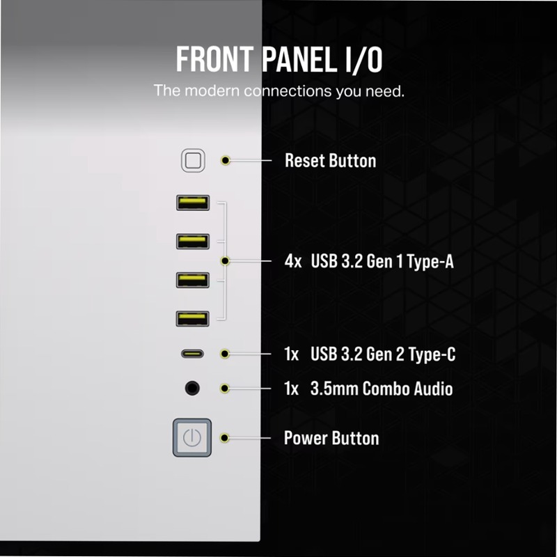 Case PC Mid-Tower iCUE LINK 6500X RGB - Bianco 3