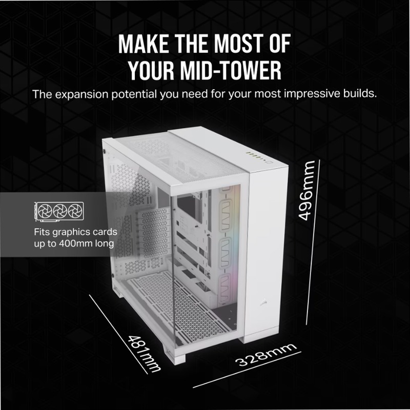 Case PC Mid-Tower iCUE LINK 6500X RGB - Bianco 3