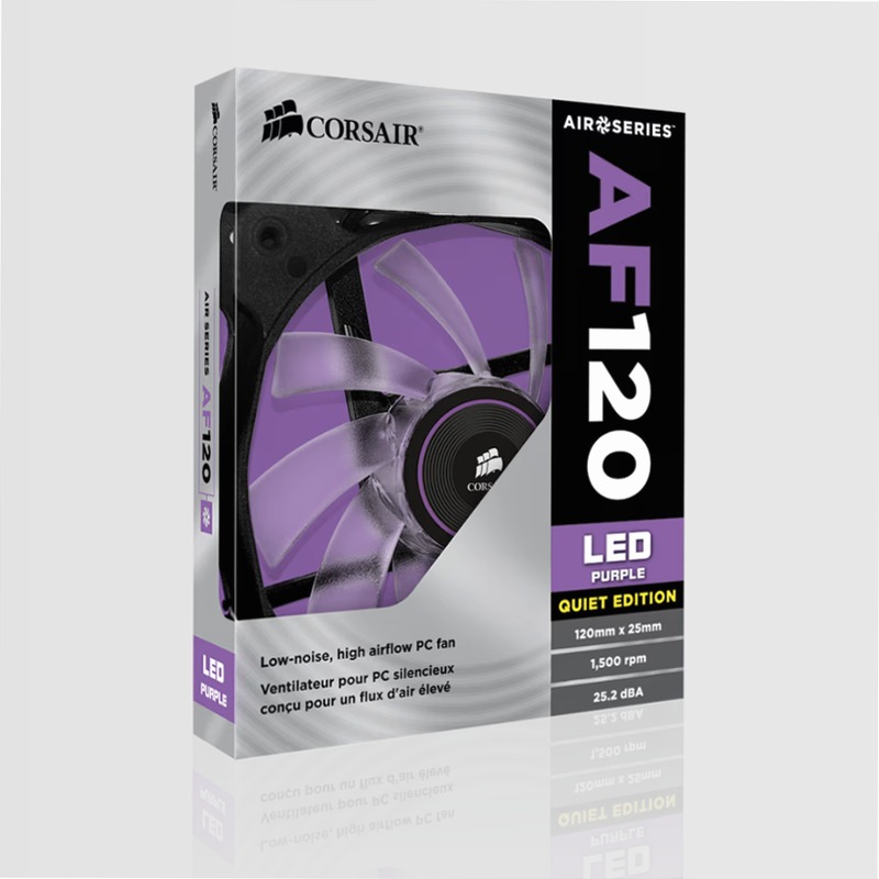Ventola Air Series™ AF120 con LED viola Quiet Edition