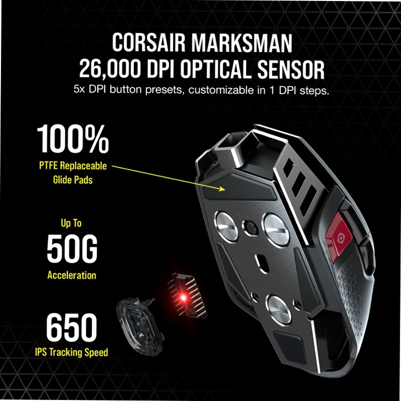 M65 RGB ULTRA WIRELESS - Mouse Gaming FPS Regolabile