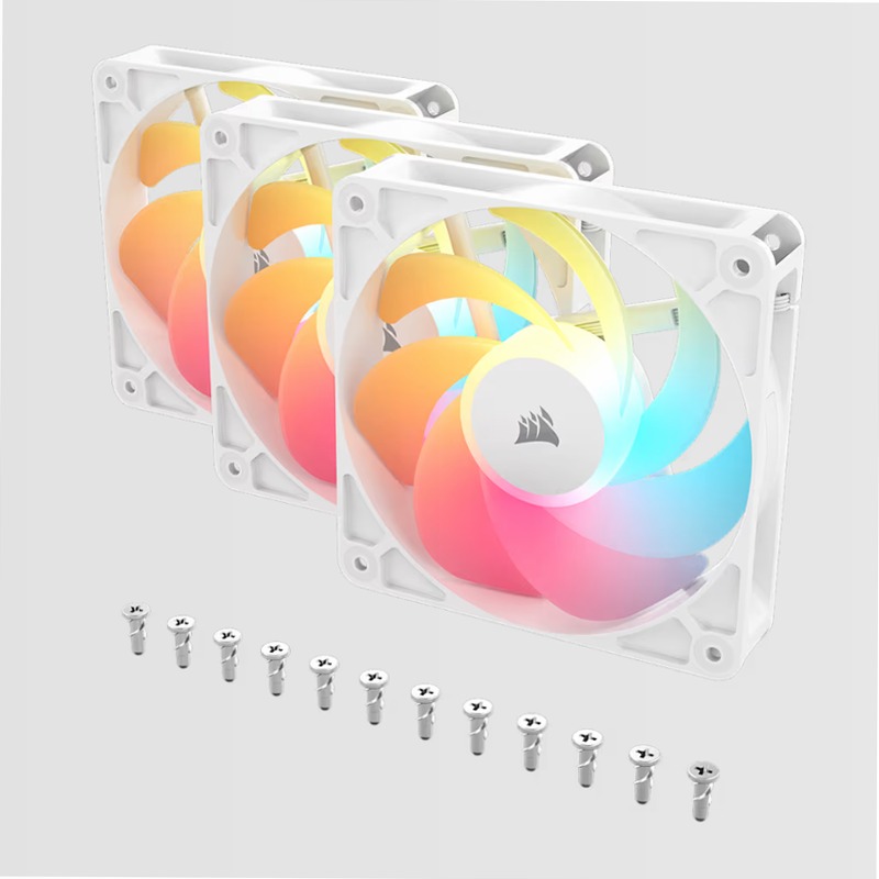 Confezione da tre ventole PWM RS120-R ARGB - Bianco 120mm LED