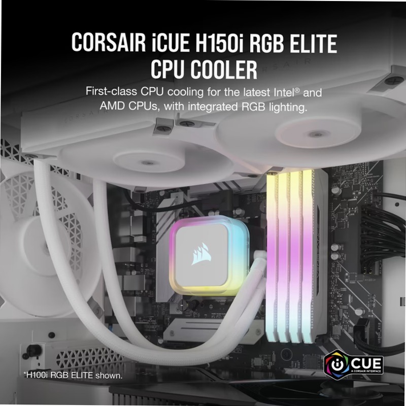 Dissipatore a liquido iCUE H150i RGB ELITE - Bianco