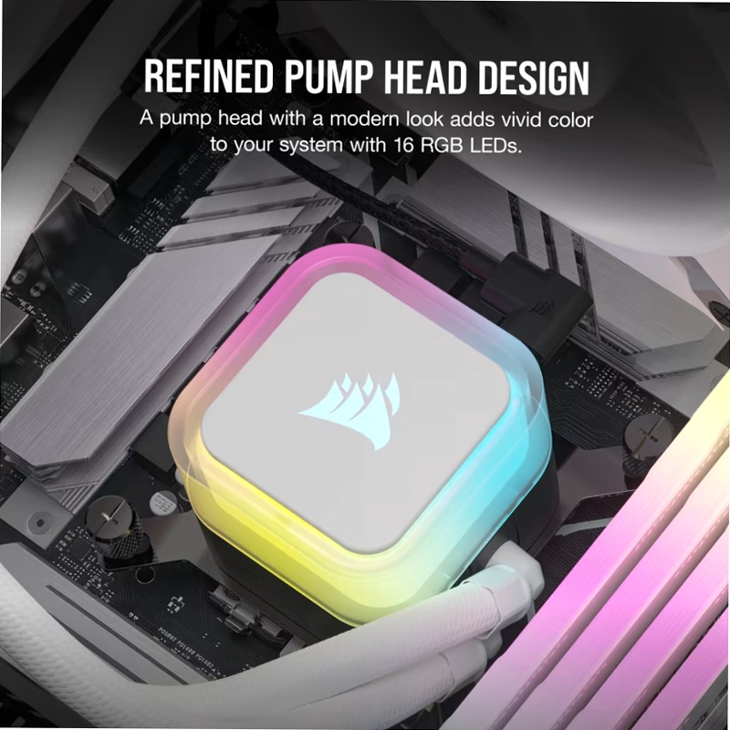 Dissipatore a liquido iCUE H150i RGB ELITE - Bianco