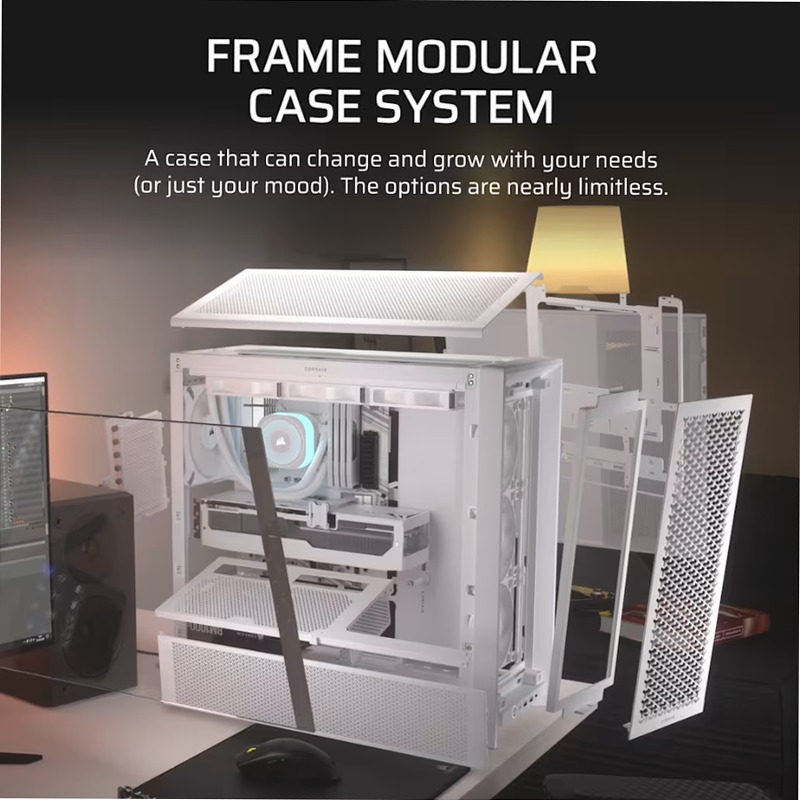 Case PC mid-tower modulare FRAME 4000D RS - Bianco