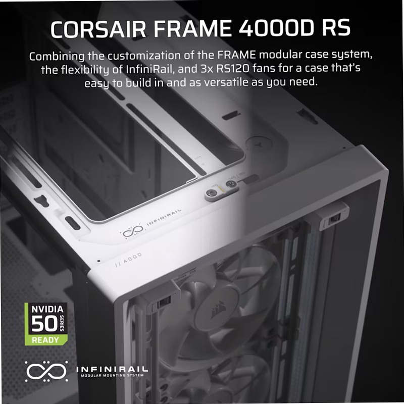 Case PC mid-tower modulare FRAME 4000D RS - Bianco