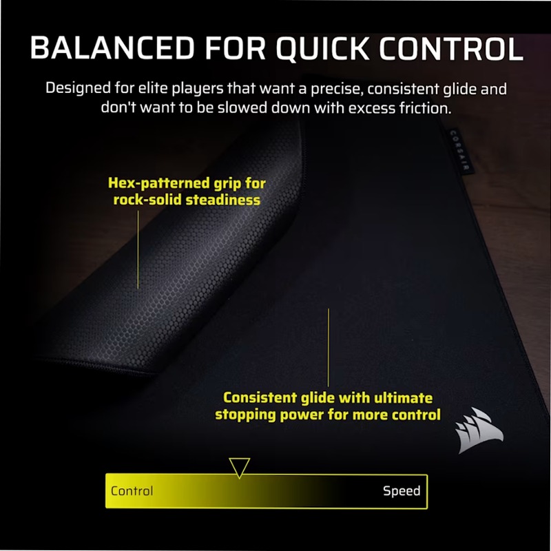 Mouse pad MM PRO Control Medium - Nero Tessuto