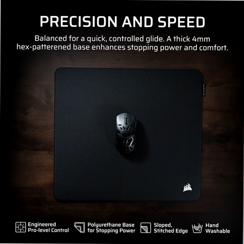 Mouse pad MM PRO Control Medium - Nero Tessuto