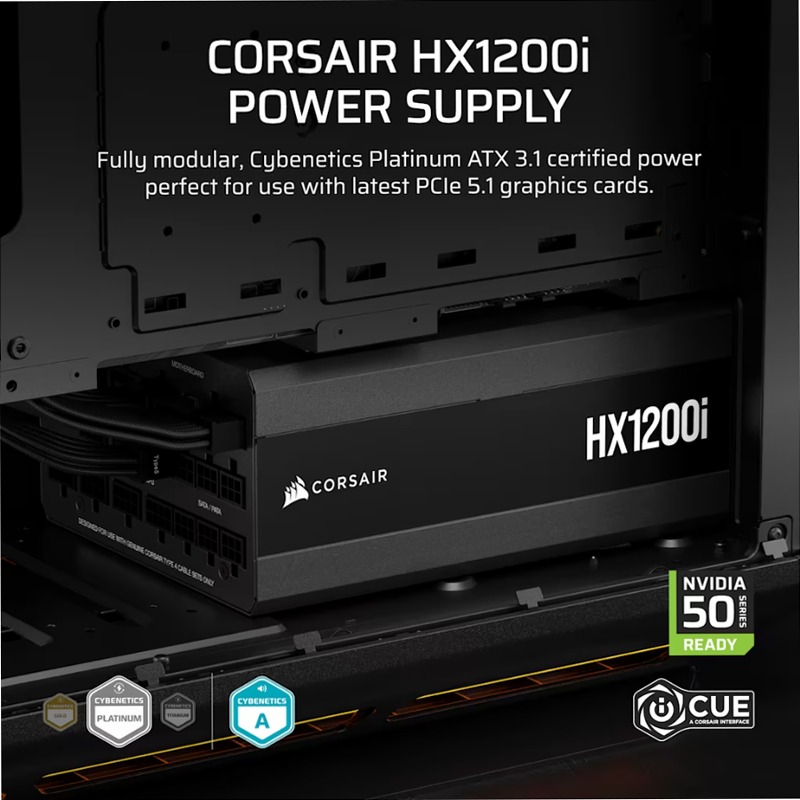 Alimentatore ATX HX1200i interamente modulare 1200w