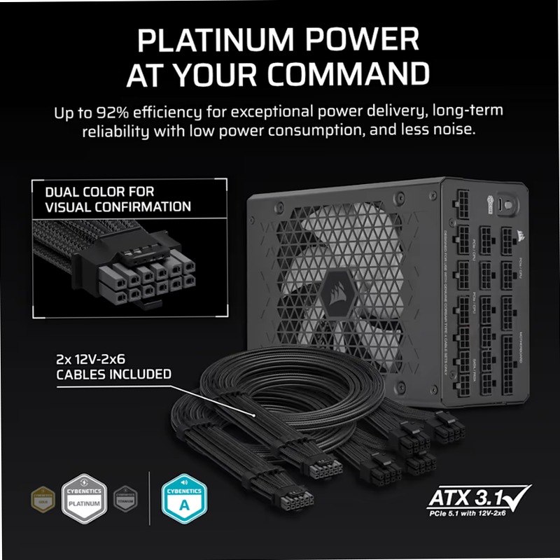 Alimentatore ATX HX1200i interamente modulare 1200w