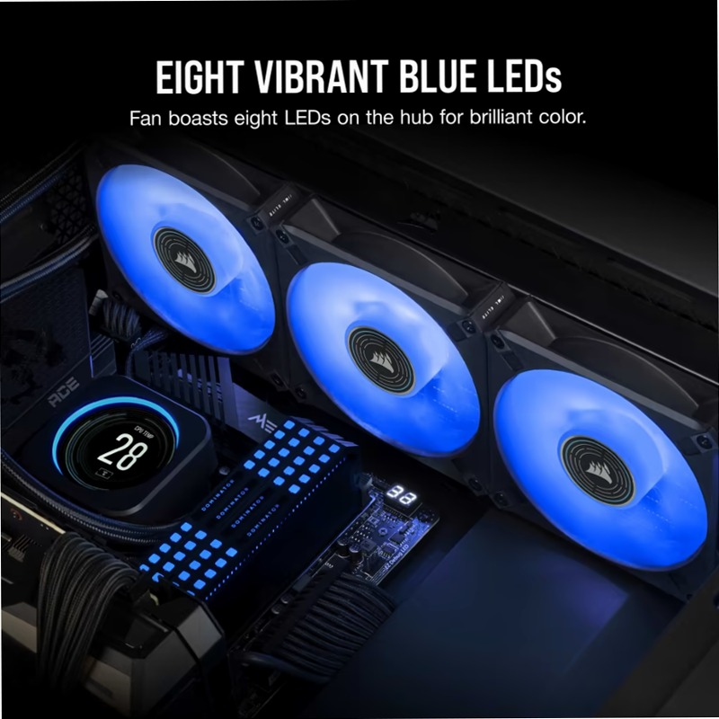 Ventola PWM a levitazione magnetica ML120 LED ELITE Blue Premium da 120 mm 120mm