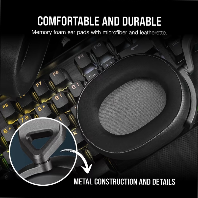 Cuffia Gaming HS65 SURROUND - Carbonio