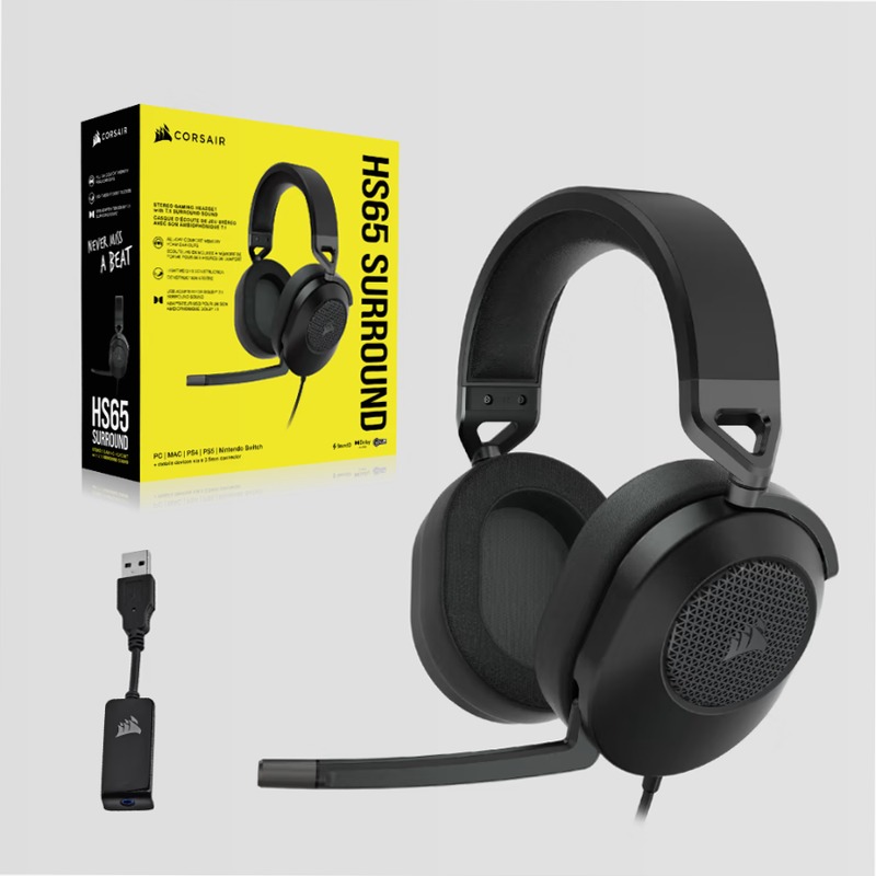 Cuffia Gaming HS65 SURROUND - Carbonio