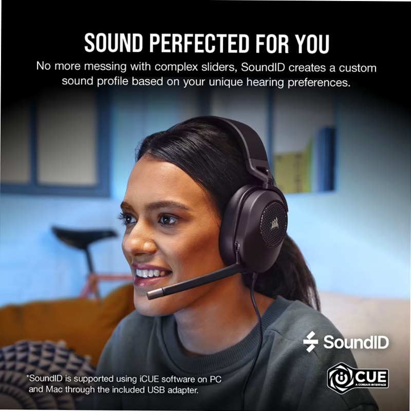 Cuffia Gaming HS65 SURROUND - Carbonio