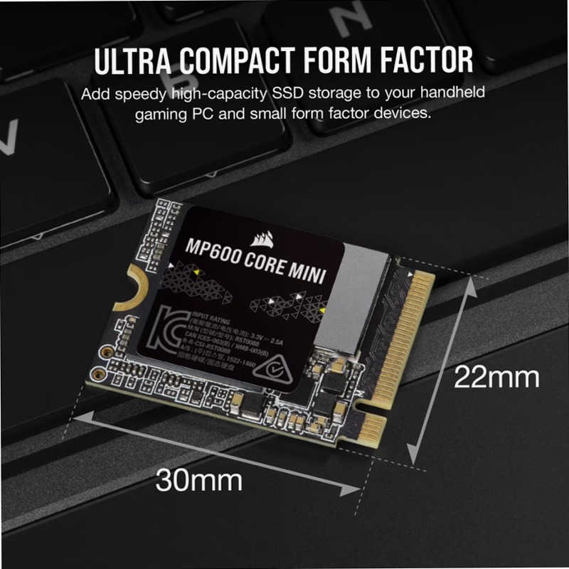 Unità SSD MP600 CORE MINI M.2 NVMe PCIe 4.0 x4 da 1 TB