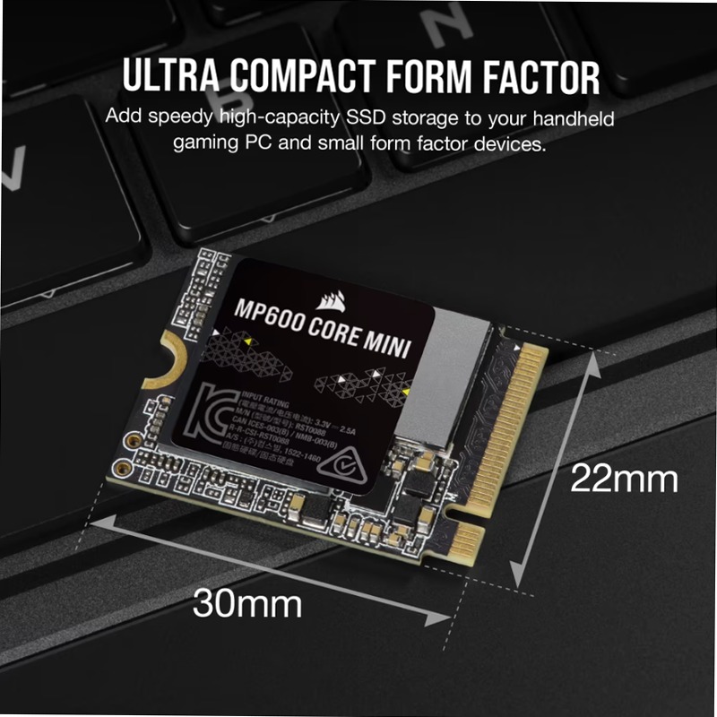 Unità SSD MP600 CORE MINI M.2 NVMe PCIe 4.0 x4 da 1 TB