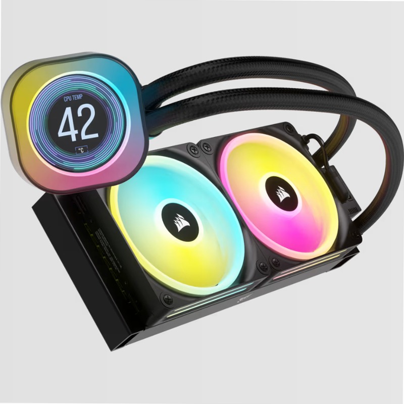 Dissipatore a Liquido iCUE H100i LCD - Raffreddamento Potente e Visuale