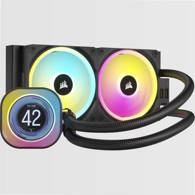 Dissipatore a Liquido iCUE H100i LCD - Raffreddamento Potente e Visuale