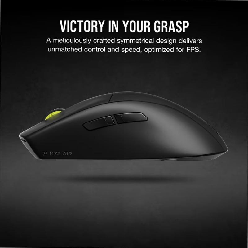 Mouse gaming ultraleggero M75 AIR WIRELESS – Nero