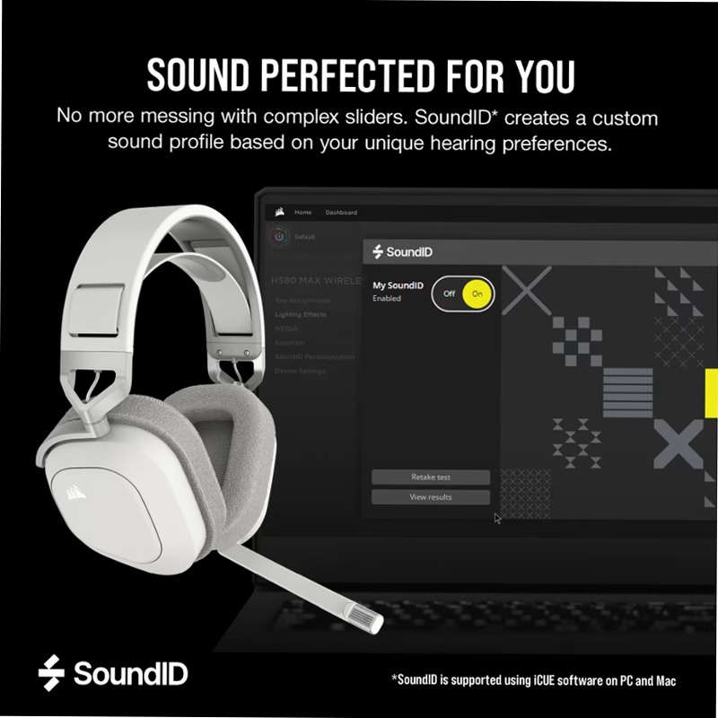 Cuffia Gaming HS80 MAX - Bianco