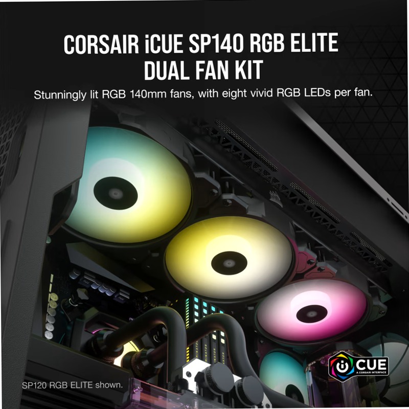 Ventole PWM iCUE SP140 RGB ELITE Performance 140mm 2