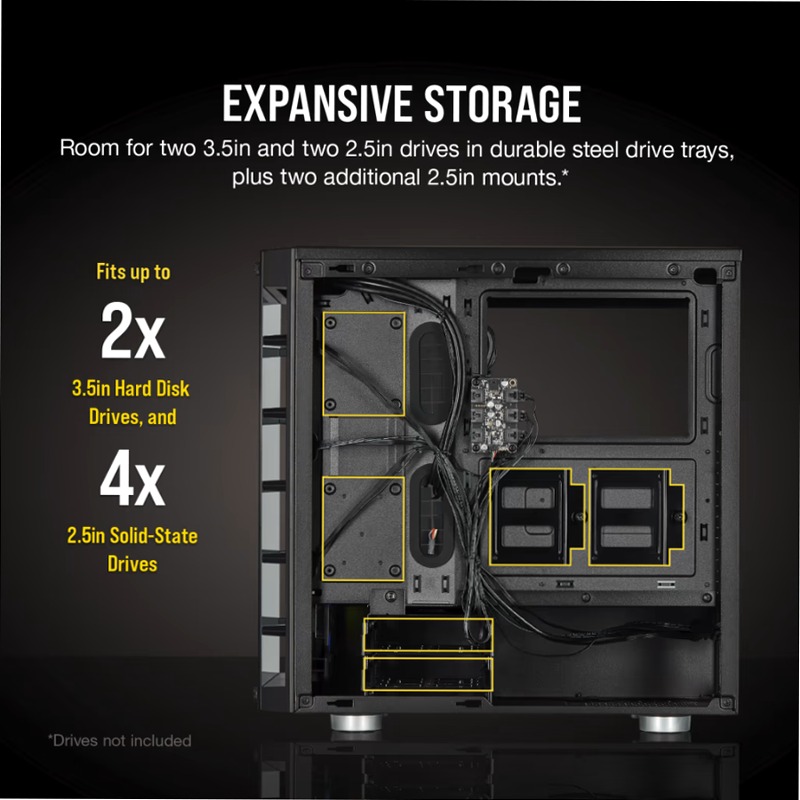 Smart case mid-tower ATX iCUE 465X RGB — nero