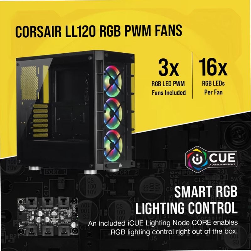 Smart case mid-tower ATX iCUE 465X RGB — nero