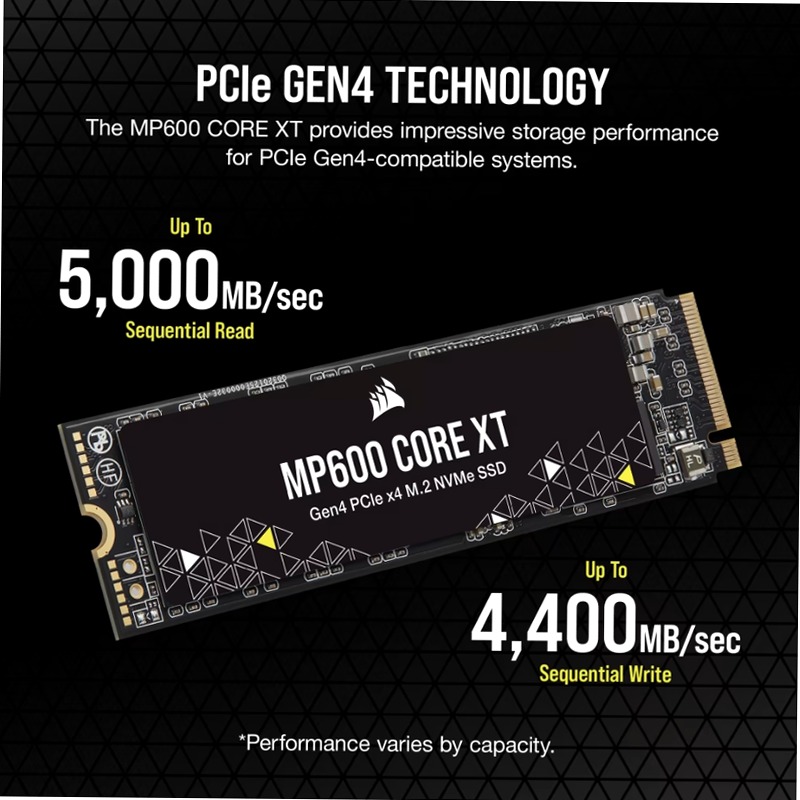 SSD M.2 NVMe 1.4 PCIe Gen4 x4 MP600 CORE XT da 1 TB