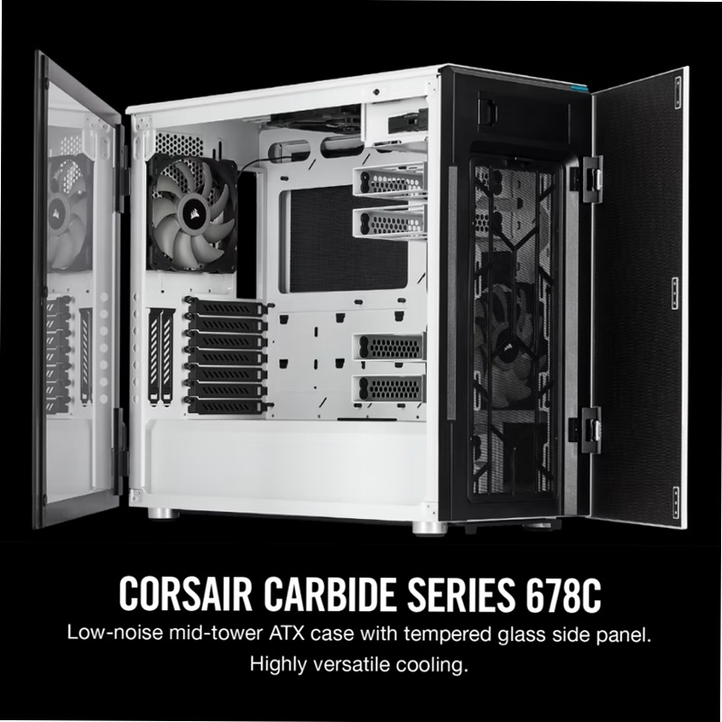 Case Carbide Series 678C in vetro temprato a bassa rumorosità - Bianco