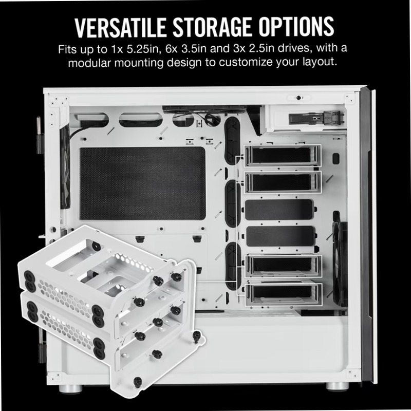 Case Carbide Series 678C in vetro temprato a bassa rumorosità - Bianco