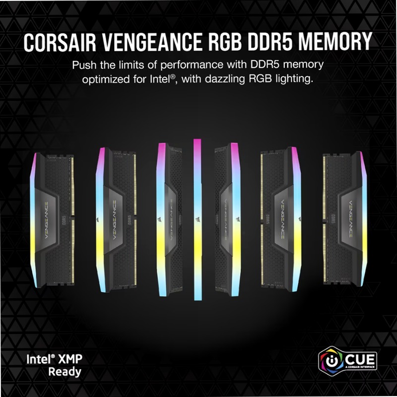 VENGEANCE® RGB 96GB (2x48GB) DDR5 DRAM 6800MT/s