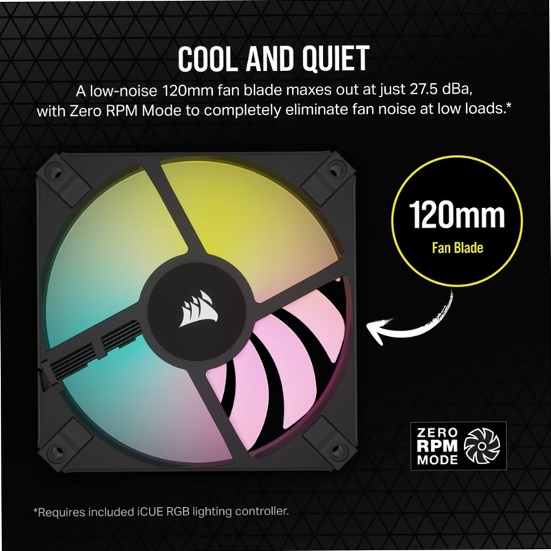 Ventola PWM iCUE AF120 RGB SLIM da 120 mm 120mm