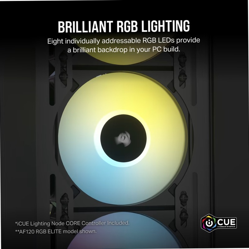 Ventola PWM iCUE AF120 RGB SLIM da 120 mm 120mm