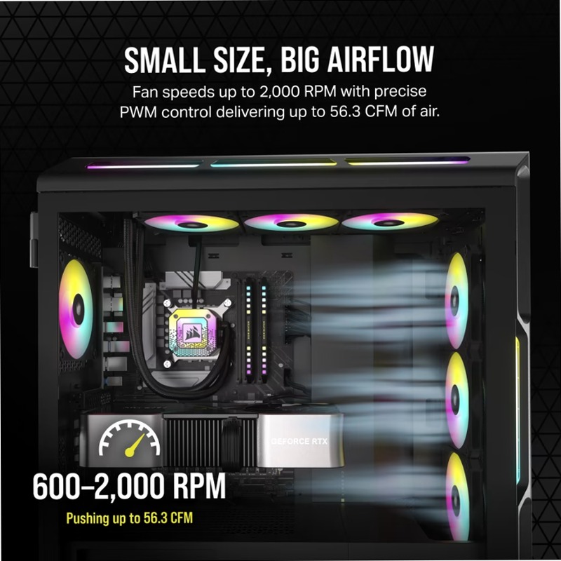Ventola PWM iCUE AF120 RGB SLIM da 120 mm 120mm